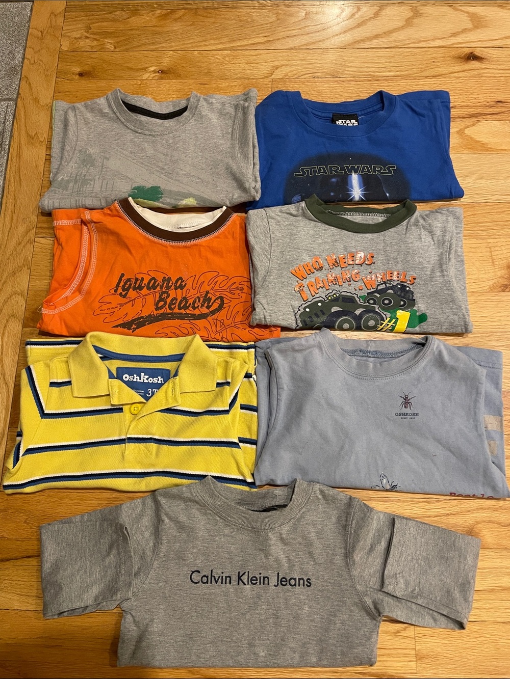 Lot of 7 Boys Long and Short Tees